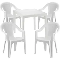 Mojawo Bistrogarnitur 5-tlg. Weiß