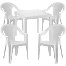 Mojawo Bistrogarnitur 5-tlg. Weiß