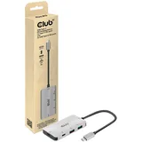 Club 3D USB Gen2 Typ-C PD Lade-Hub auf 2x Typ-C 10G Ports und 2x USB-Typ-A 10G