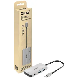 Club 3D USB Gen2 Typ-C PD Lade-Hub auf 2x Typ-C 10G Ports und 2x USB-Typ-A 10G