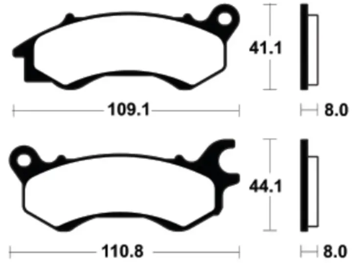 TECNIUM Organische scooter remblokken - ME469