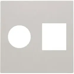 Niko Züblin 102-65702 Abdeckung für Einfach Koaxialanschluss und Netzwerkverbindung RJ45, light grey 10265702