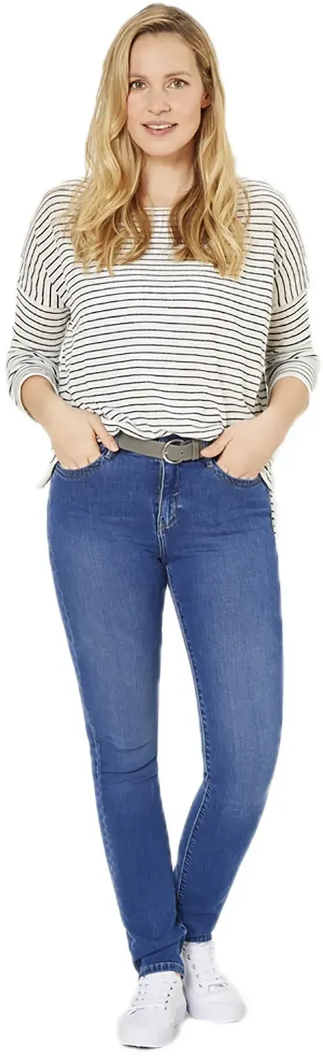 Paddock’s Jeans Slim Fit Pat mit High Rise in Mittelblau-D36 / L30