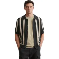 Marc O'Polo regular fit, Poloshirt aus Baumwoll-Leinen-Mix, Black, XL