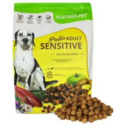 4 kg Lecker.Pet® Paula's Adult Sensitive Ente & Kartoffel Hundefutter Trockenfutter Vollnahrung