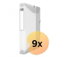 Oxford hawai Heftbox A4, aus Kunststoff, transparent, 9 Stück