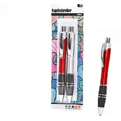 HundB Kugelschreiber Schreibgerät Stift Kuli Tintenroller 2er Set 2-fach sortiert blaue Mine 14cm lang Büro Schule