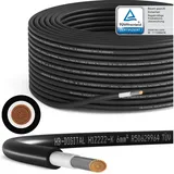 HB-DIGITAL Solarkabel 6mm2 Solarleitung H1Z2Z2-K Photovoltaik PV Kabel Solarkabel, Solarstecker, (10000 cm), TÜV Rheinland zertifizierte PV Kabel schwarz