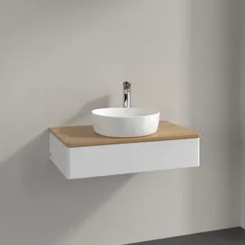 Villeroy & Boch Waschtischunterschrank 80 x 19 x 50 cm Glossy White Lacquer / Honey Oak