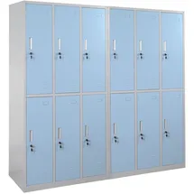 Mendler Schließfach Boston T829 12 Fächer blau