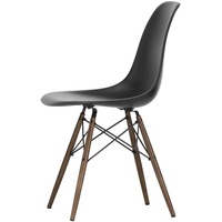 Vitra Eames Plastic Side Chair DSW 12 tiefschwarz/ahorn dunkel