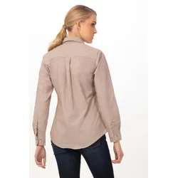 Chef Works® CHAMBRAY Damenbluse Natur Größe M