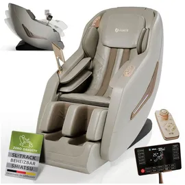 Juskys Massagesessel Paros elektrisch 80 x 110 x 90 cm Beige mit Fernbedienung