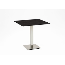 Klapptisch Bistro Edelstahl quadratisch - 95 x 95 cm HPL Graphit-Design
