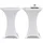 vidaXL Tischhusse Stretch Ø 60 cm Weiß 2er Set