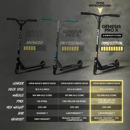 Apollo Stunt Scooter - Genesis Pro X Competition | Schwarz/Gold | in gold | Gr.: onesize