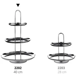 Edzard Etagere Apus (Höhe 40 cm, 3-stöckig), Edelstahl