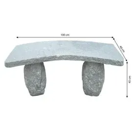 Dehner Gartenbank 100 x 40 x 45 cm Grau