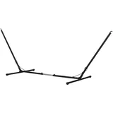 Verstellbares Hängemattengestell, Stabiler, Epoxidbeschichteter Metallrahmen, Schwarz, Maße 3,08–3,80 M L X 1,09 M B X 1,16 M H