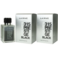 La Rive 315 Prestige Black for Men 2 x 100 ml Eau de Toilette EDT Set OVP NEU