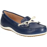 GEOX Damen D Vega Moc B Mokassins, Blue Skin, 39.5 EU