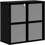 vidaXL Sideboard mit Schubladen Schwarz Eichen-Optik 49,5 x 22 x 47 cm