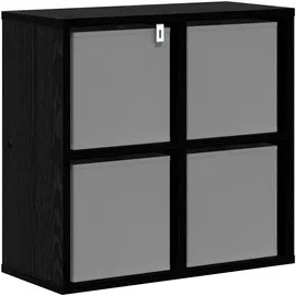 vidaXL Sideboard mit Schubladen Schwarz Eichen-Optik 49,5 x 22 x 47 cm