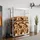 deluke Kaminholzregal Edelstahl 125 x 25 x 100 cm Silber
