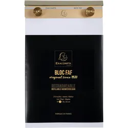 Exacompta 12112E Block FAF mit Einlage blanko, No. 2, 17x10 cm - Weiß