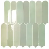 Coonoor Fliesenaufkleber 3D Selbstklebend Fliesenaufkleber, Abziehen und Aufkleben, Wandfliesen (10 St), Selbstklebende Tapete Wasserdicht Wandaufkleber grün