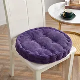 4er Set Stuhlkissen, Sitzkissen 40 * 40cm für Indoor und Outdoor, Bodenkissen, aus 100% Baumwolle Polsterung Steppkissen/Bodenkissen, Festes Bodenkissen,Yogakissen, Haustierbett, Rolan-Lila
