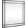 vidaXL Wandspiegel Schwarz 60x60 cm Quadratisch Eisen