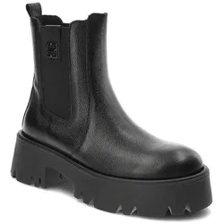 Schwarze Stiefeletten Lemar Damen Lederschuhe, 40
