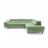 JVmoebel Ecksofa Schlafsofa Funktions Sofa Polster Wohnzimmer Ecksofa Textl Sitz, Mit Bettfunktion grün