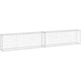 vidaXL Gabionenwand mit Abdeckung Verzinkter Stahl 300x30x50 cm - Silber