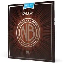 D'Addario Gitarrensaiten Akustikgitarre | Gitarrensaiten Westerngitarre | Acoustic Guitar Strings | NB1253 Nickel Bronze Akustik Gitarre Saiten (Light, 12-53)