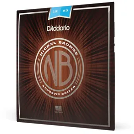 D'Addario Gitarrensaiten Akustikgitarre | Gitarrensaiten Westerngitarre | Acoustic Guitar Strings | NB1253 Nickel Bronze Akustik Gitarre Saiten (Light, 12-53)