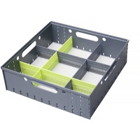 Purvario Staubox Stauleistensystem Inkl. 4 Stauleisten, Größe:Standard Frozen - weiß