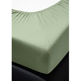 IRISETTE Spannbettlaken Jersey 180 x 200 cm grün