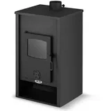 BLIST Kaminofen PADOVA E mit Wärmetauscher - anthrazit - Schwarz