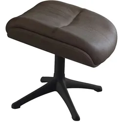 Fußhocker FLEXLUX "Haze, Fußstütze", braun (hazelut braun), B:44cm H:39cm T:49cm, 100% Echtleder, Hocker, für Beinauflage zur besseren Entspannung, Fuß schwarz