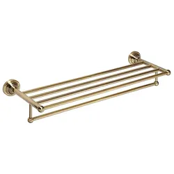 Brillantbad BETRO BRONZE Handtuchablage Messing Bronze 665x120x225 mm für Bad & Küche >> zum Bohren