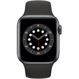 Apple Watch Series 6 GPS 40 mm Aluminiumgehäuse space grau, Sportarmband schwarz