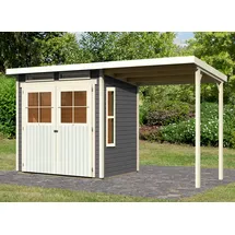 Karibu Gartenhaus KARIBU Falkensee 2", BxT: 415x175 cm Set (terragrau,