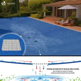 VOUNOT Poolabdeckung blau 8X14 m