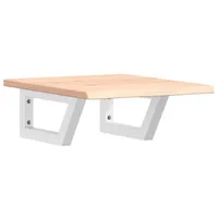 VidaXL Waschtischplatte mit Halterung Stahl und Massivholz Eiche