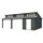 Lasita Maja Blockgarage »Hawaii«, BxT: 820 x 579,6 cm (Außenmaß), Holz - grau