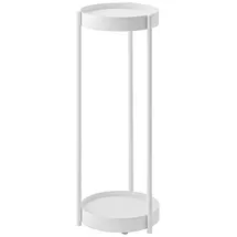 Yamazaki Tower Pflanzen-Ständer Beistelltisch Metall weiß