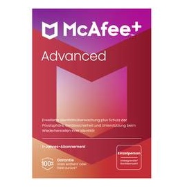 McAfee Advanced - Individual Jahreslizenz, 1 Lizenz Windows, Mac, Android, iOS Antivirus