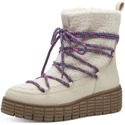 Winterboots,Keilabsatz, Plateau, Winterstiefel, Outdoorboots, vegane Verarbeitung, Gr. 40, creme-kombiniert, , 66185705-40